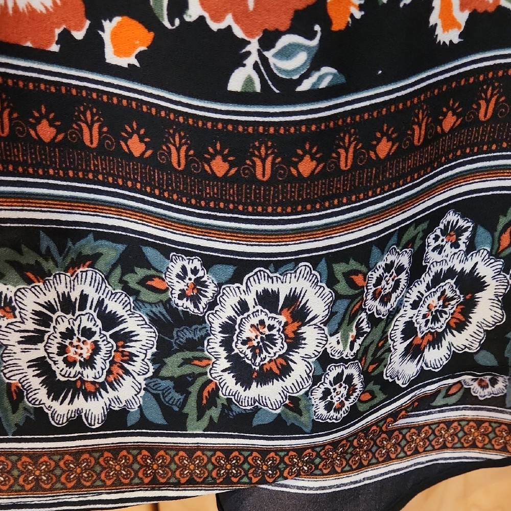 Black Rainn Black and Orange Floral Blouse- Lowest Price - Picture 6 of 10
